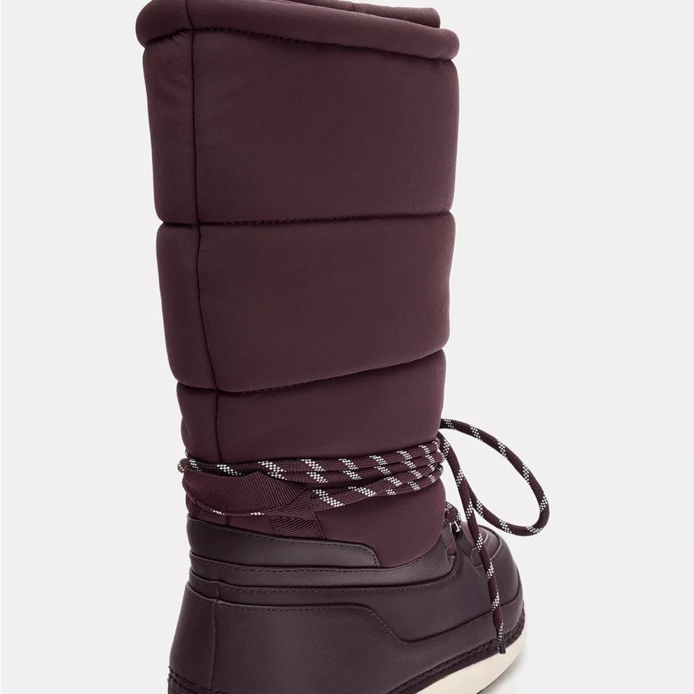 Zara Women's Burgundy ‘ski’ line  Winter Boots - Picture 2 of 10